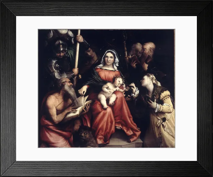 Framed Print : The Mystical Marriage of Saint Catherine, 1524. Creator: Lotto, Lorenzo (1480-1556) Framed Print : The Mystical Marriage of Saint Catherine, 1524. Creator: Lotto, Lorenzo (1480-1556)