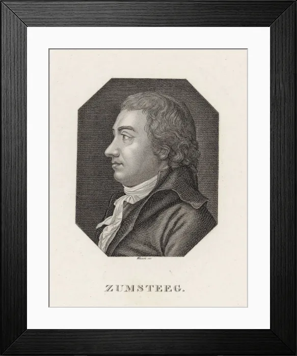 Framed Print : Portrait of the Composer Johann Rudolf Zumsteeg (1760-1802), c. 1800. Creator: Anonymous Framed Print : Portrait of the Composer Johann Rudolf Zumsteeg (1760-1802), c. 1800. Creator: Anonymous