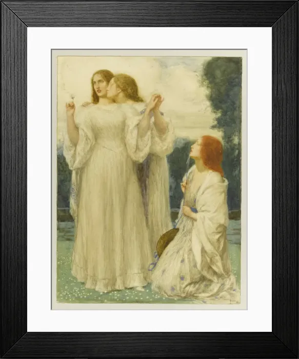 Framed Print : L oracle: trois jeunes femmes dans un parc, 1897. Creator: Bell, Robert Anning (1863-1933) Framed Print : L oracle: trois jeunes femmes dans un parc, 1897. Creator: Bell, Robert Anning (1863-1933)