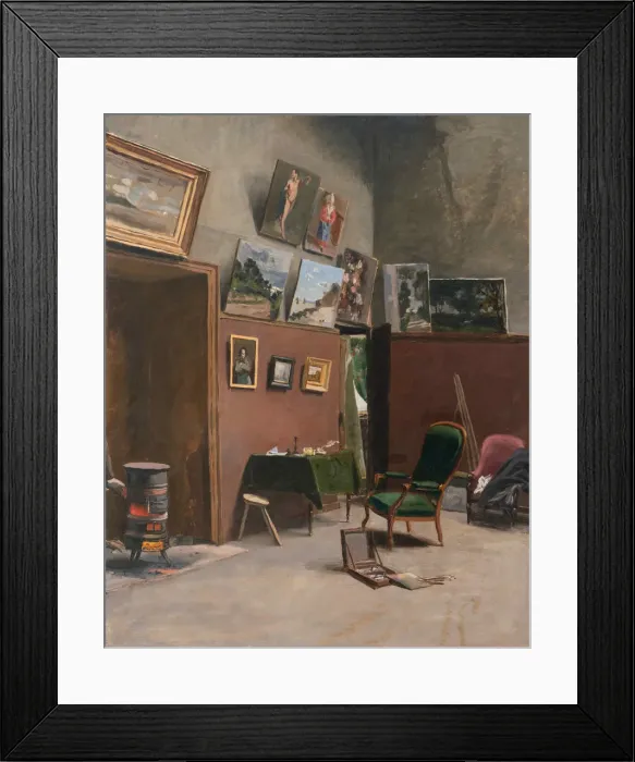 Framed Print : The studio of the artist at Rue Furstenberg, 1865. Creator: Bazille, Frederic Framed Print : The studio of the artist at Rue Furstenberg, 1865. Creator: Bazille, Frederic