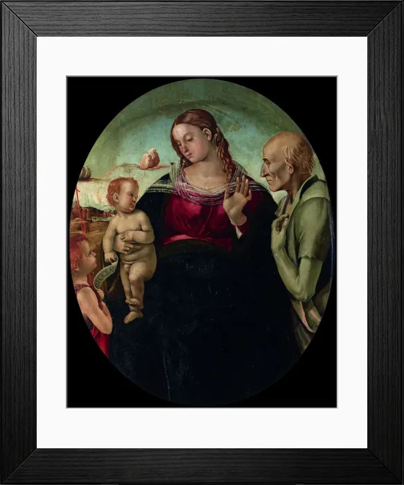 Framed Print : The Madonna and Child with Saint John and Saint Jerome, 1491. Creator: Signorelli Framed Print : The Madonna and Child with Saint John and Saint Jerome, 1491. Creator: Signorelli