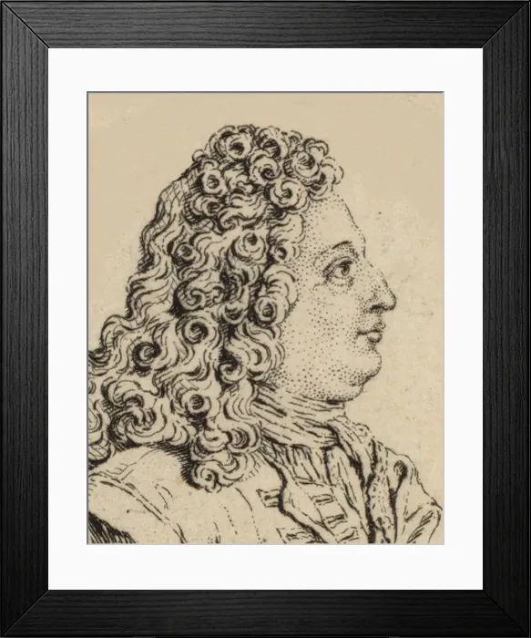 Framed Print : Portrait of the composer Marin Marais (1656-1728). Creator: Anonymous