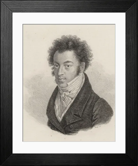 Framed Print : Portrait of pianist and composer Ignaz Moscheles (1794-1870). Creator: Riedel, Carl Traugott Framed Print : Portrait of pianist and composer Ignaz Moscheles (1794-1870). Creator: Riedel, Carl Traugott