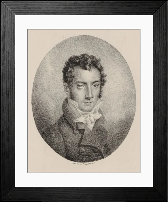Framed Print : Portrait of the violinist and composer Josef Mayseder (1789-1863). Creator: Engelmann Framed Print : Portrait of the violinist and composer Josef Mayseder (1789-1863). Creator: Engelmann