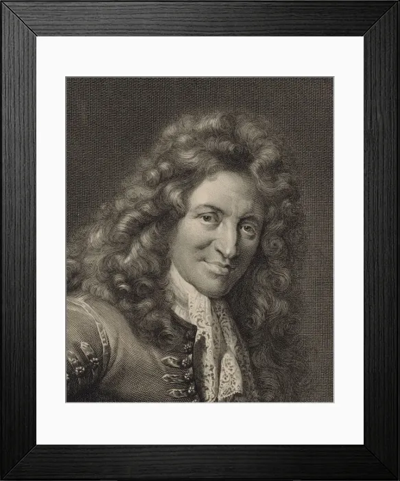 Framed Print : Portrait of the Lutenist and Composer Charles Mouton (c. 1626-1710), 1690s. Creator: Edelinck Framed Print : Portrait of the Lutenist and Composer Charles Mouton (c. 1626-1710), 1690s. Creator: Edelinck
