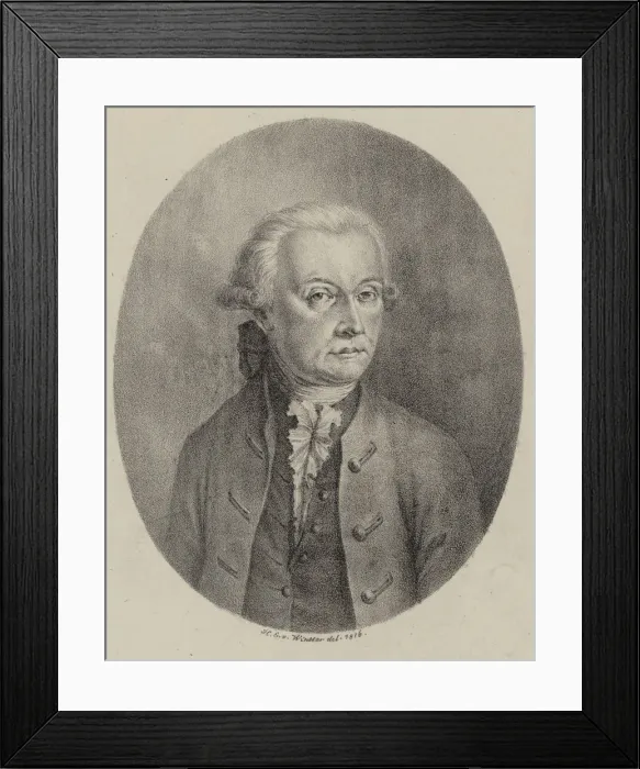 Framed Print : Portrait of Leopold Mozart (1719-1787), 1816. Creator: Winter, Heinrich Eduard von (1788-1825) Framed Print : Portrait of Leopold Mozart (1719-1787), 1816. Creator: Winter, Heinrich Eduard von (1788-1825)
