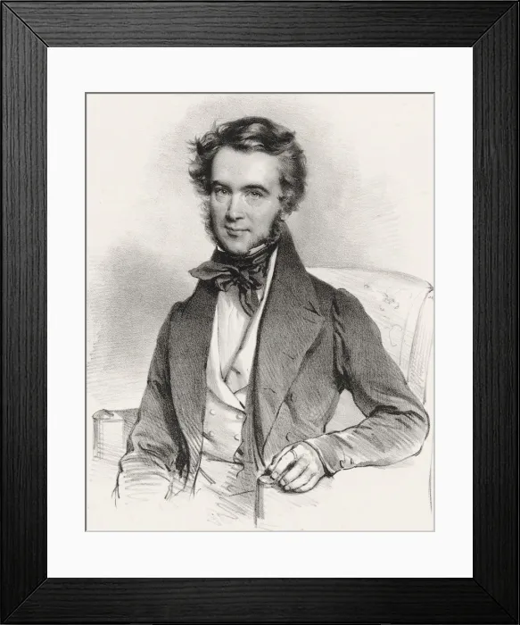 Framed Print : Portrait of the violinist and composer Karol Lipi?ski (1790-1861), 1837. Creator: Kriehuber Framed Print : Portrait of the violinist and composer Karol Lipi?ski (1790-1861), 1837. Creator: Kriehuber