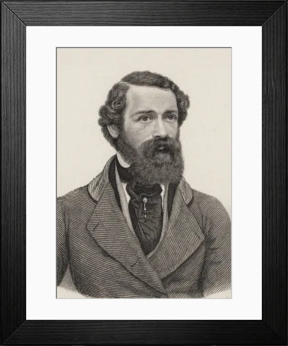 Framed Print : Portrait of the Composer Joseph Netzer (1808-1864), c. 1850. Creator: Hüssener Framed Print : Portrait of the Composer Joseph Netzer (1808-1864), c. 1850. Creator: Hüssener