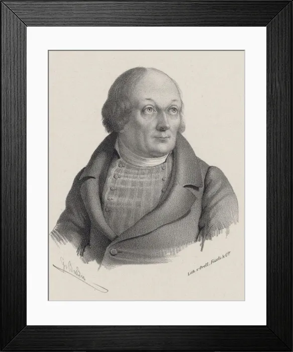 Framed Print : Portrait of Hans Georg Nageli (1773-1836), c. 1840. Creator: Balder, Georg (1810-1882) Framed Print : Portrait of Hans Georg Nageli (1773-1836), c. 1840. Creator: Balder, Georg (1810-1882)
