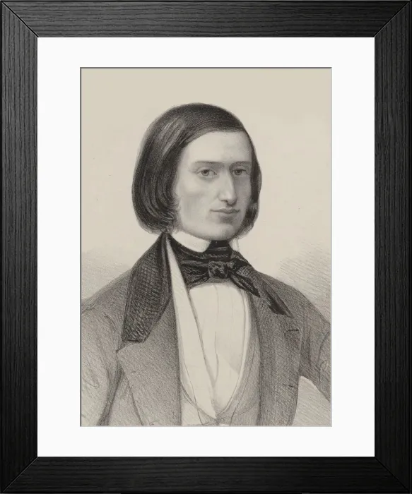 Framed Print : Portrait of Jacques Offenbach (1819-1880), 1846. Creator: Raunheim, Hermann (1817-1895) Framed Print : Portrait of Jacques Offenbach (1819-1880), 1846. Creator: Raunheim, Hermann (1817-1895)