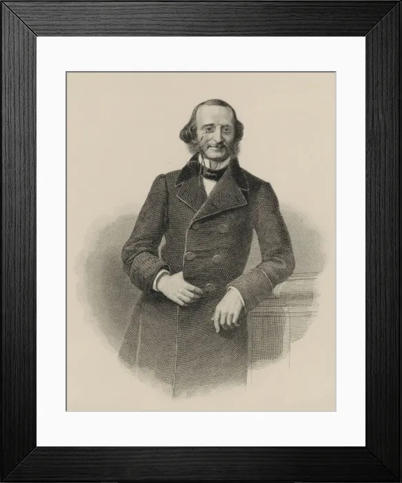 Framed Print : Portrait of Jacques Offenbach (1819-1880), 1860. Creator: Weger, August (1823-1892) Framed Print : Portrait of Jacques Offenbach (1819-1880), 1860. Creator: Weger, August (1823-1892)
