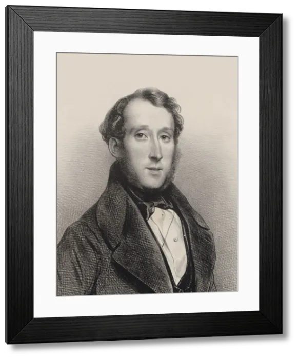 Framed Print : Portrait of pianist and composer George Alexander Osborne (1806-1893), 1850. Creator: Deveria Framed Print : Portrait of pianist and composer George Alexander Osborne (1806-1893), 1850. Creator: Deveria
