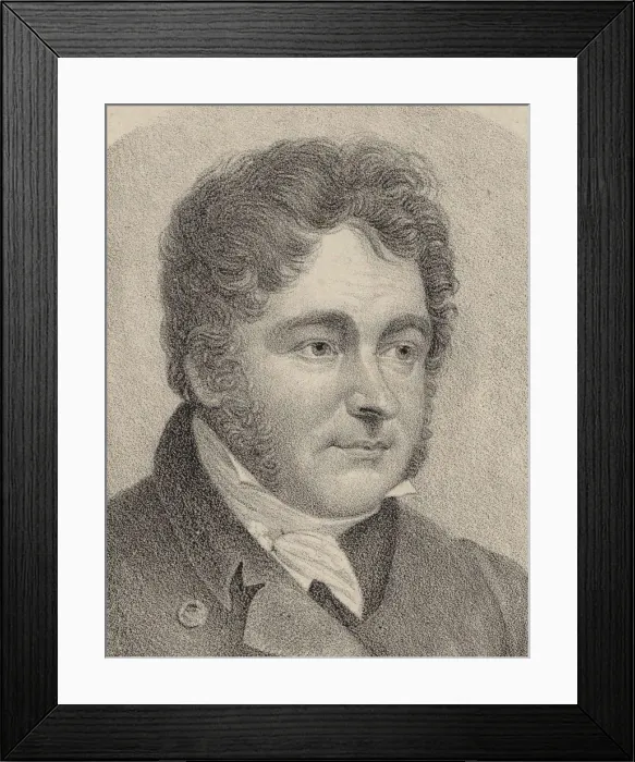 Framed Print : Portrait of the Composer Johann Bernhard Logier (1777-1846). Creator: Fricke, Friedrich August Framed Print : Portrait of the Composer Johann Bernhard Logier (1777-1846). Creator: Fricke, Friedrich August