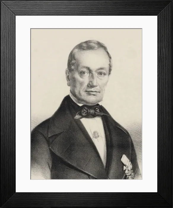 Framed Print : Portrait of the Composer Heinrich August Neithardt (1793-1861), c. 1850. Creator: Fischer Framed Print : Portrait of the Composer Heinrich August Neithardt (1793-1861), c. 1850. Creator: Fischer