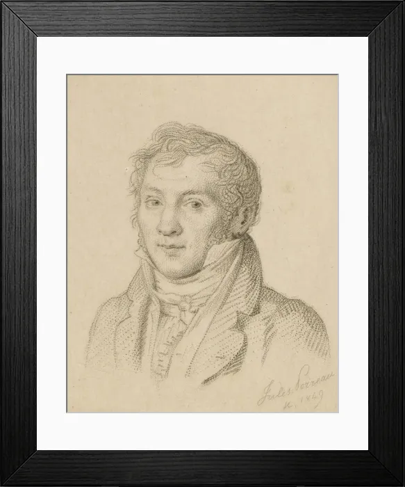 Framed Print : Portrait of the violinist and composer Louis-Luc Loiseau de Persuis (1769-1819), 1849 Framed Print : Portrait of the violinist and composer Louis-Luc Loiseau de Persuis (1769-1819), 1849