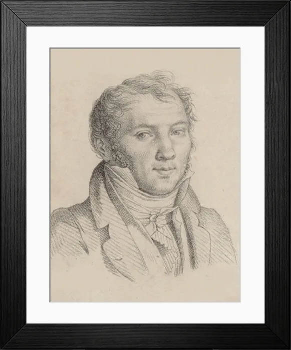 Framed Print : Portrait of the violinist and composer Louis-Luc Loiseau de Persuis (1769-1819), 1811
