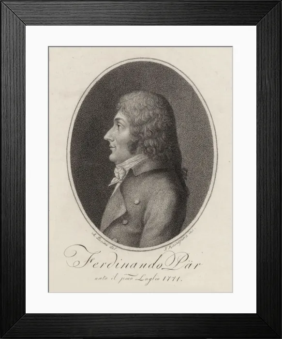 Framed Print : Portrait of the Composer Ferdinando Paer (1771-1839), 1810. Creator: Rosaspina, Francesco Framed Print : Portrait of the Composer Ferdinando Paer (1771-1839), 1810. Creator: Rosaspina, Francesco
