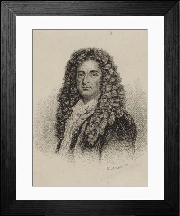 Framed Print : Portrait of the composer Jean-Baptiste Lully (1632-1687). Creator: Adlard, Henry Framed Print : Portrait of the composer Jean-Baptiste Lully (1632-1687). Creator: Adlard, Henry