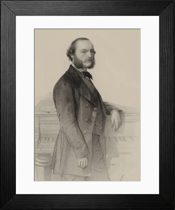 Framed Print : Portrait of the pianist and composer Desire Magnus (1828-1884). Creator: Raunheim Framed Print : Portrait of the pianist and composer Desire Magnus (1828-1884). Creator: Raunheim