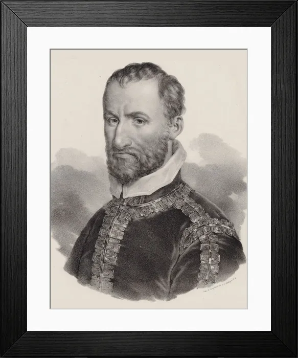 Framed Print : Portrait of the composer Giovanni Pierluigi da Palestrina (1526-1594), 1828. Creator: Hesse Framed Print : Portrait of the composer Giovanni Pierluigi da Palestrina (1526-1594), 1828. Creator: Hesse