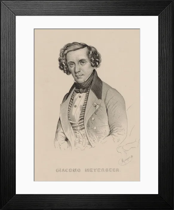 Framed Print : Portrait of the composer Giacomo Meyerbeer (1791-1864), 1836 Framed Print : Portrait of the composer Giacomo Meyerbeer (1791-1864), 1836
