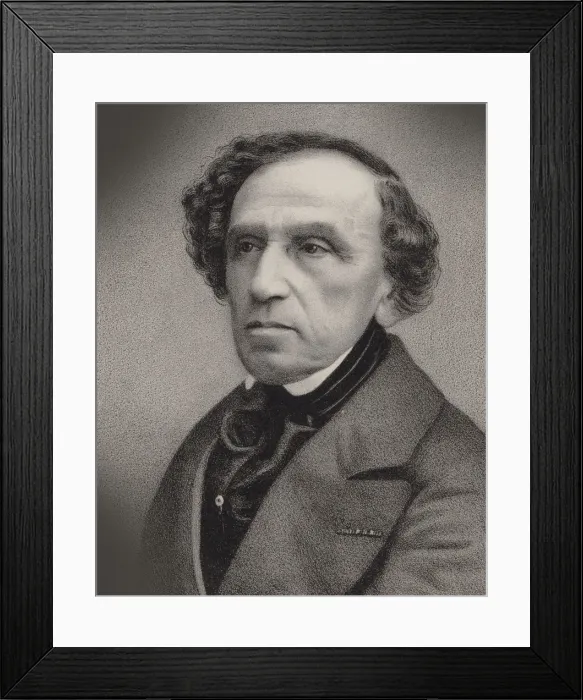 Framed Print : Portrait of the composer Giacomo Meyerbeer (1791-1864), 1860. Creator: Barbizet, Antoine Framed Print : Portrait of the composer Giacomo Meyerbeer (1791-1864), 1860. Creator: Barbizet, Antoine