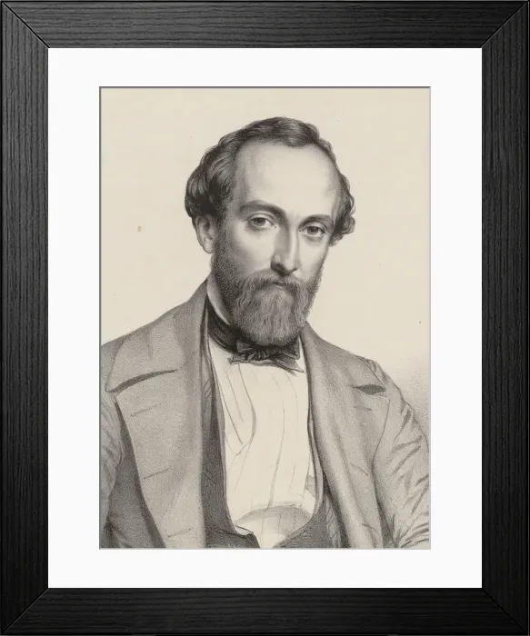 Framed Print : Portrait of the Composer Antoine Francois Marmontel (1816-1898). Creator: Alophe Framed Print : Portrait of the Composer Antoine Francois Marmontel (1816-1898). Creator: Alophe