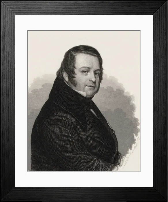 Framed Print : Portrait of the composer Heinrich Marschner (1795-1861). Creator: Mayer, Carl (1798-1868) Framed Print : Portrait of the composer Heinrich Marschner (1795-1861). Creator: Mayer, Carl (1798-1868)