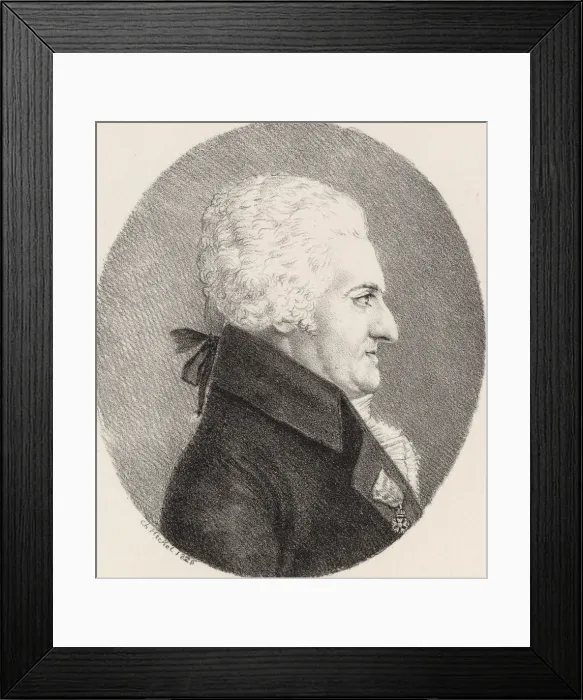 Framed Print : Portrait of the composer Pierre-Alexandre Monsigny (1729-1817), 1826. Creator: Heckel Framed Print : Portrait of the composer Pierre-Alexandre Monsigny (1729-1817), 1826. Creator: Heckel