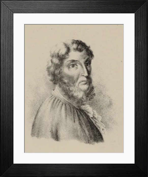 Framed Print : Portrait of the Composer Cristobal de Morales. Creator: Anonymous Framed Print : Portrait of the Composer Cristobal de Morales. Creator: Anonymous
