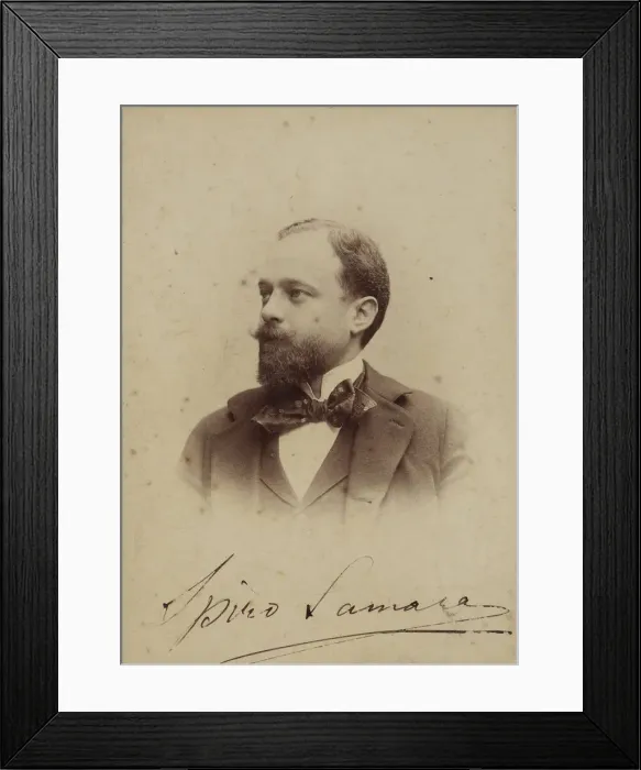 Framed Print : Portrait of the Composer Spyridon Samaras (1861-1917), ca 1894. Creator: Guigoni & Bossi Framed Print : Portrait of the Composer Spyridon Samaras (1861-1917), ca 1894. Creator: Guigoni & Bossi