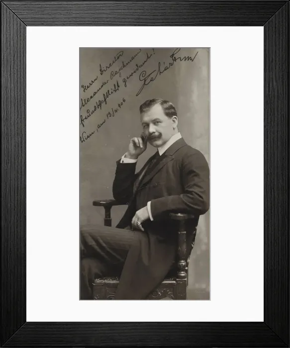 Framed Print : Portrait of the Composer Franz Lehar (1870-1948), 1906. Creator: Gutmann, Ludwig Framed Print : Portrait of the Composer Franz Lehar (1870-1948), 1906. Creator: Gutmann, Ludwig