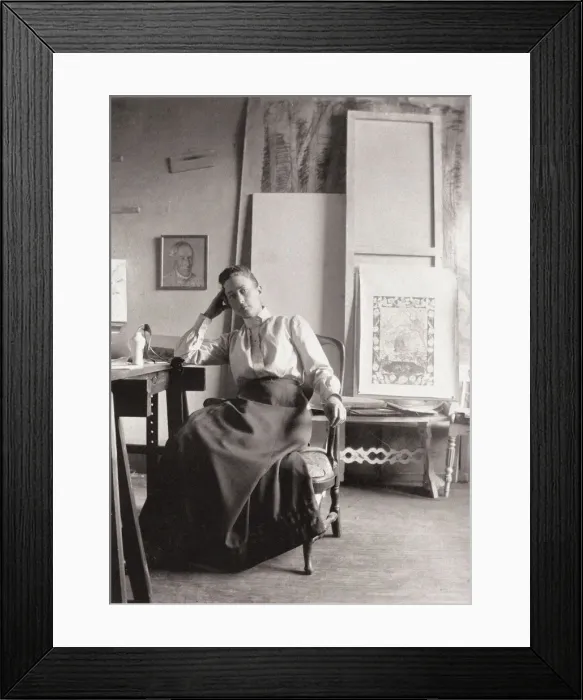 Framed Print : Portrait of Hilma af Klingt (1862-1944), c. 1900. Creator: Anonymous Framed Print : Portrait of Hilma af Klingt (1862-1944), c. 1900. Creator: Anonymous