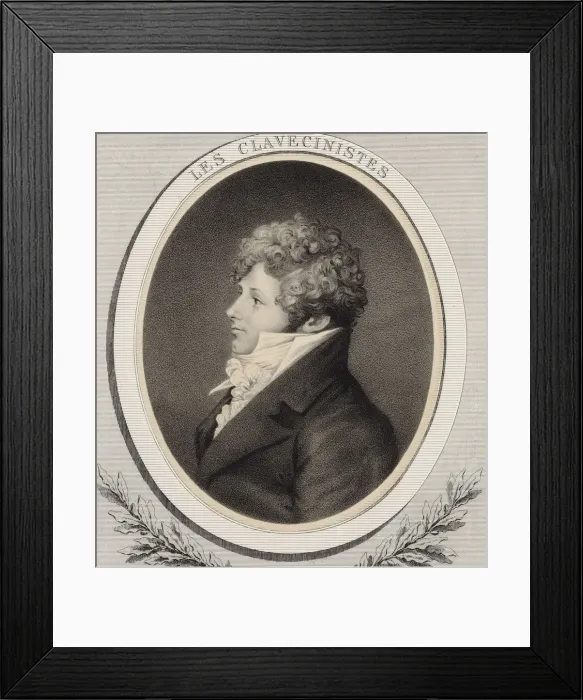 Framed Print : Portrait of pianist and composer Daniel Steibelt (1765-1823). Creator: Lemoine, Alfred (1824-1881) Framed Print : Portrait of pianist and composer Daniel Steibelt (1765-1823). Creator: Lemoine, Alfred (1824-1881)