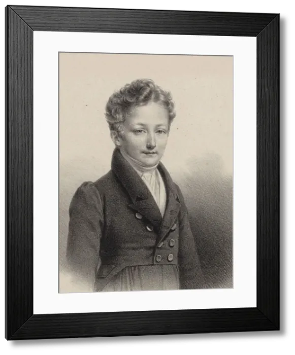 Framed Print : Portrait of the pianist and composer Sigismund Thalberg (1812-1871), 1826. Creator: Vigneron Framed Print : Portrait of the pianist and composer Sigismund Thalberg (1812-1871), 1826. Creator: Vigneron