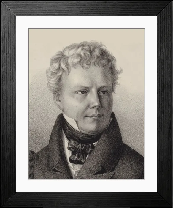 Framed Print : Portrait of the Composer Xaver Schnyder von Wartensee (1786-1868), 1832. Creator: Anonymous