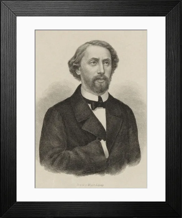 Framed Print : Portrait of the pianist and composer Julius Schulhoff (1825-1898), 1860. Creator: Anonymous Framed Print : Portrait of the pianist and composer Julius Schulhoff (1825-1898), 1860. Creator: Anonymous