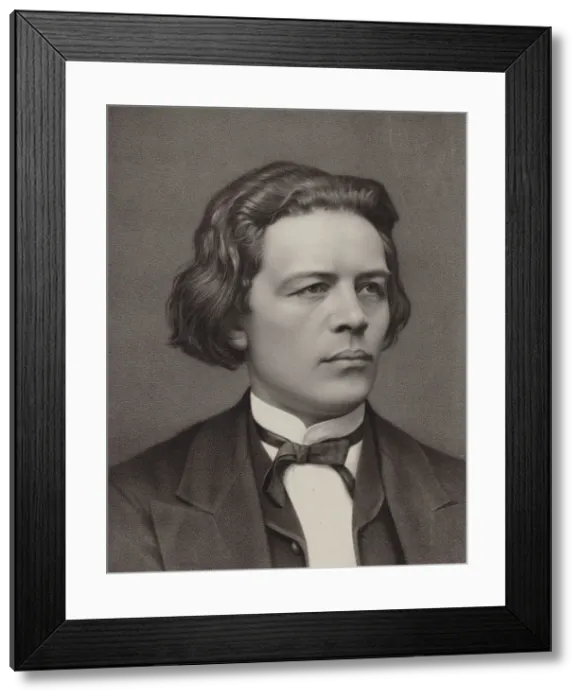 Framed Print : Portrait of the composer Anton Rubinstein (1829-1894), 1840. Creator: Engelbach, Georg (1817-1894) Framed Print : Portrait of the composer Anton Rubinstein (1829-1894), 1840. Creator: Engelbach, Georg (1817-1894)