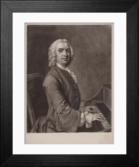Framed Print : Portrait of the organist and composer John Stanley (1712-1786). Creator: Macardell Framed Print : Portrait of the organist and composer John Stanley (1712-1786). Creator: Macardell