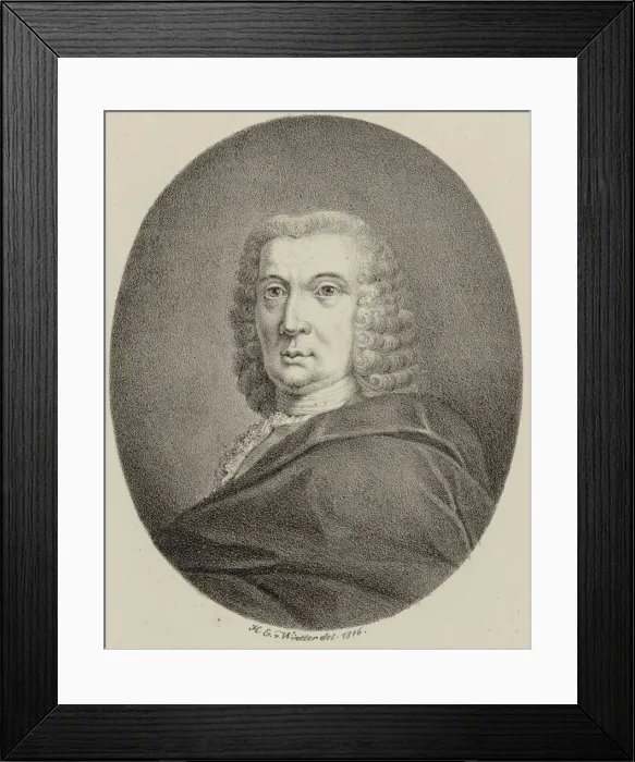 Framed Print : Portrait of the Composer Giovanni Porta (1690-1755), 1816. Creator: Winter, Heinrich Eduard von Framed Print : Portrait of the Composer Giovanni Porta (1690-1755), 1816. Creator: Winter, Heinrich Eduard von