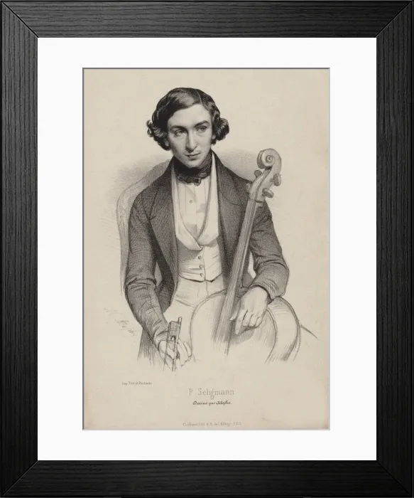 Framed Print : Portrait of the cellist and composer Hippolyte Prosper Seligmann (1817-1882), 1840 Framed Print : Portrait of the cellist and composer Hippolyte Prosper Seligmann (1817-1882), 1840