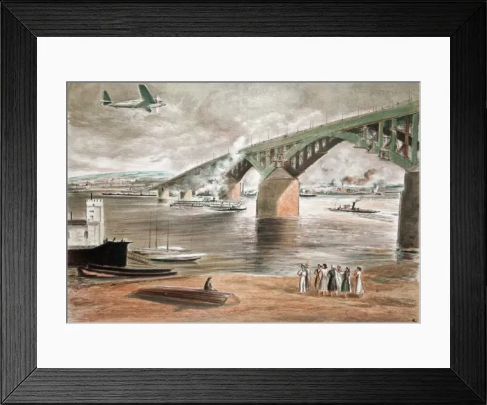 Framed Print : The Brodge in Gorky, 1937. Creator: Suvorov, Anatoly Andreyevich (1890-1943) Framed Print : The Brodge in Gorky, 1937. Creator: Suvorov, Anatoly Andreyevich (1890-1943)