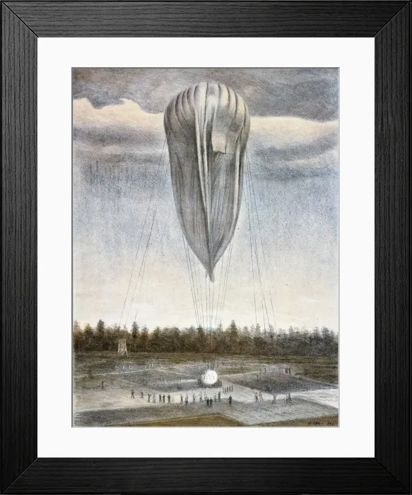 Framed Print : The Stratosphere Balloon, 1935. Creator: Yung, Vladimir Grigoryevich (1889-1942) Framed Print : The Stratosphere Balloon, 1935. Creator: Yung, Vladimir Grigoryevich (1889-1942)