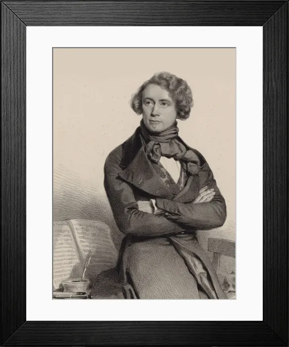 Framed Print : Portrait of the cellist and composer Adrien-Francois Servais (1807-1866), 1838 Framed Print : Portrait of the cellist and composer Adrien-Francois Servais (1807-1866), 1838