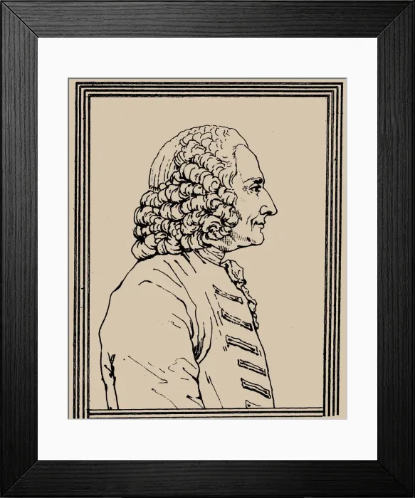 Framed Print : Portrait of the composer Jean-Philippe Rameau (1683-1764), c. 1800. Creator: Landon Framed Print : Portrait of the composer Jean-Philippe Rameau (1683-1764), c. 1800. Creator: Landon