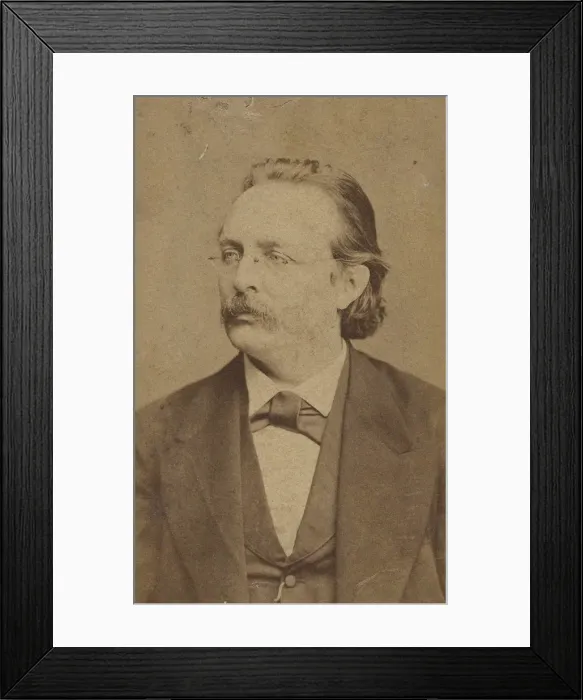 Framed Print : Portrait of the organist and composer Edmund Kretschmer (1830-1908), c. 1880. Creator: Luckhardt