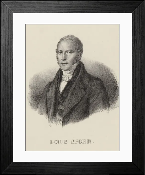 Framed Print : Portrait of the violinist and composer Louis Spohr (1784-1859), c. 1840. Creator: Anonymous Framed Print : Portrait of the violinist and composer Louis Spohr (1784-1859), c. 1840. Creator: Anonymous