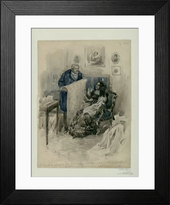 Framed Print : Pierre in the family. Epilogue. Illustration for the novel War and Peace by Leo Tolstoy, 1911-1912 Framed Print : Pierre in the family. Epilogue. Illustration for the novel War and Peace by Leo Tolstoy, 1911-1912