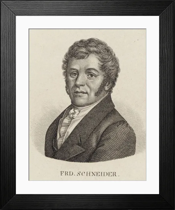Framed Print : Portrait of the organist and composer Friedrich Schneider (1786-1853). Creator: Anonymous Framed Print : Portrait of the organist and composer Friedrich Schneider (1786-1853). Creator: Anonymous