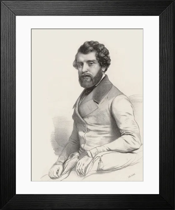 Framed Print : Portrait of the composer Federico Ricci (1809-1877), 1844 Framed Print : Portrait of the composer Federico Ricci (1809-1877), 1844